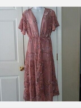 NWOT Live 4 Truth Boho Mauve Sheer Duster